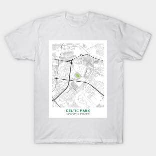 Celtic Park Map Design T-Shirt